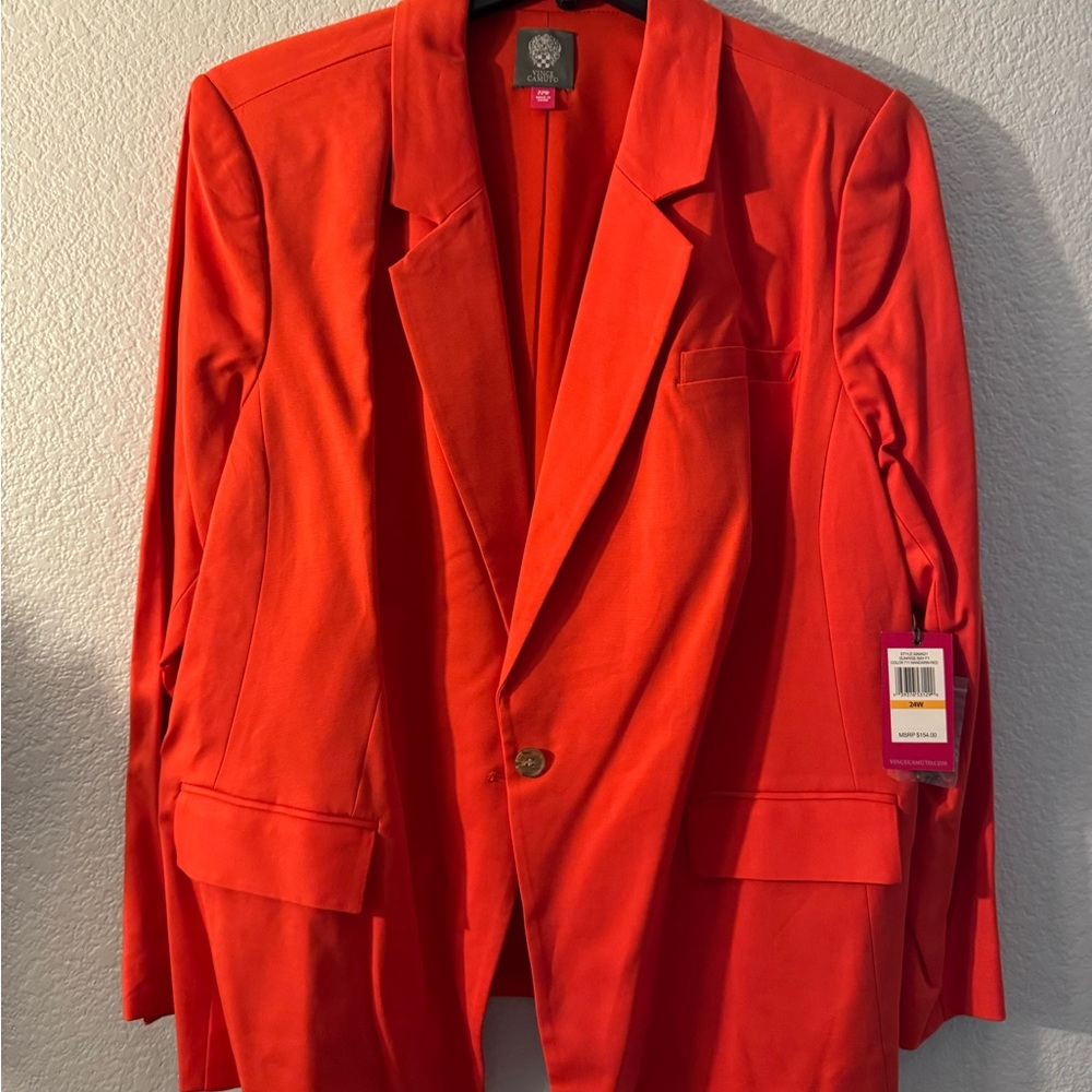 Vibrant Red Blazer 22W NWT